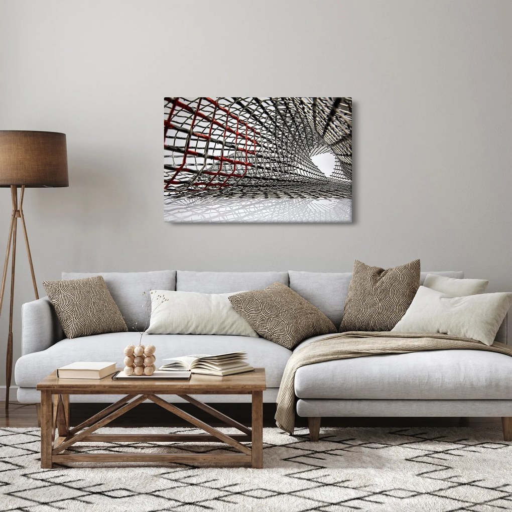 Tablou cu construcție din fier (90x60 cm)