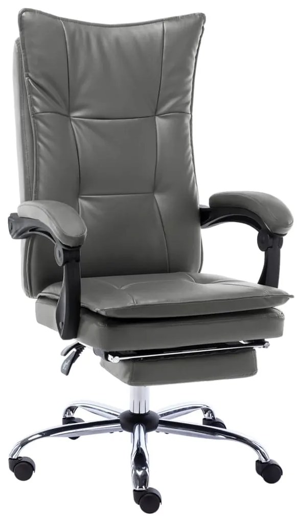 vidaXL Scaun de birou, antracit, piele ecologică