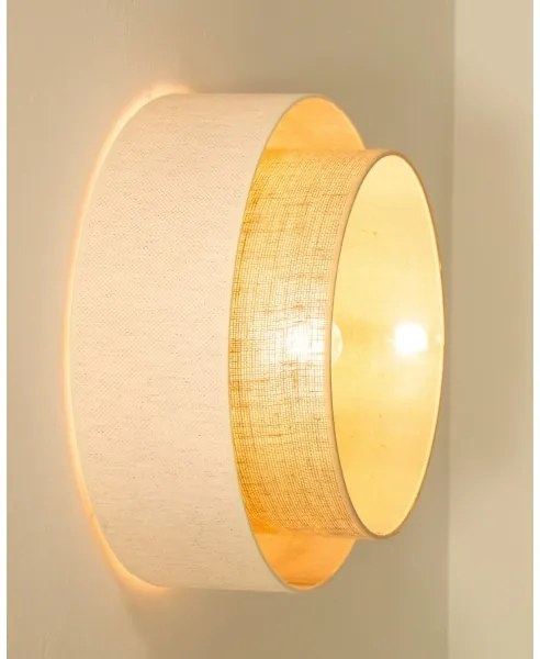 Lampă de tavan NATIA, 1x E27, 60 W, 230 V, diametru 45 cm, alb/maro