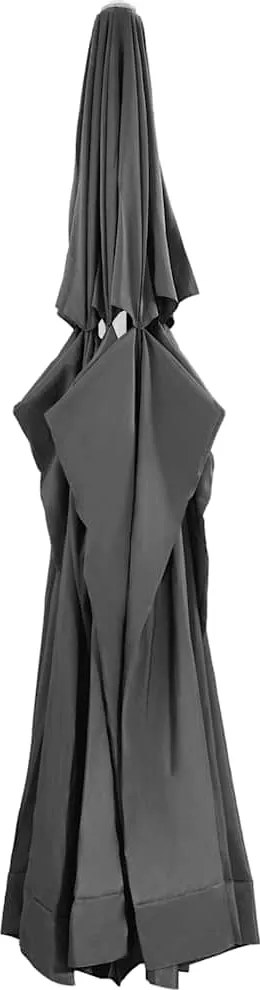 vidaXL Pânză de schimb umbrelă de soare de grădină, antracit, 610 cm