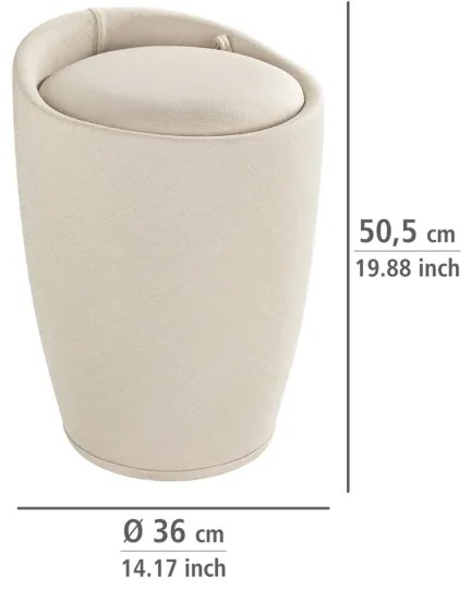 WENKO 22834100 - Taburet CANDY 36x50,5 cm bej/negru