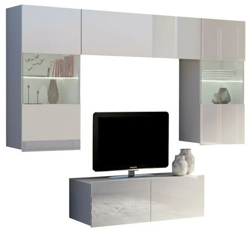 Camera de zi Providence B114Părți separate, Cu comodă tv, Cu componente suplimentare, PAL laminat, 195x43cm, 75 kg
