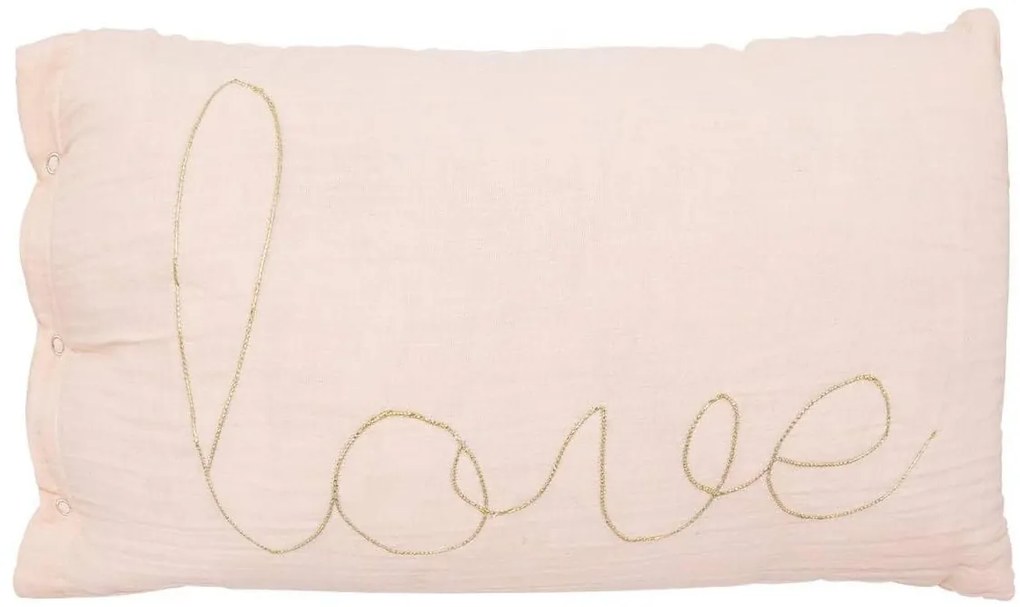 Perna decorativa copii LOVE 50x30cm, roz