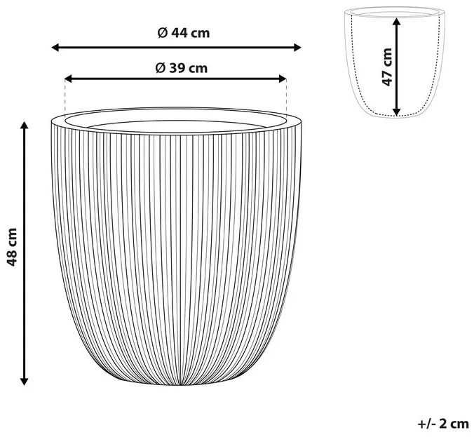 Ghiveci 48 cm Chos (bej). 1075306