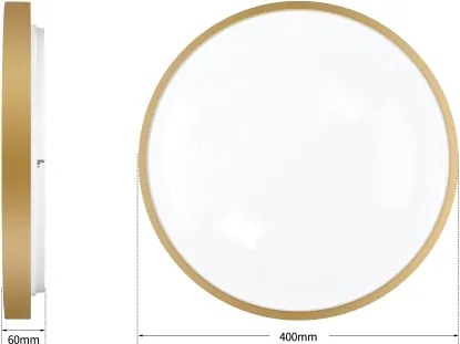 Brilagi - Lampă LED dimabilă GLASS POOL DOUBLE LED/48W/230V 40 cm aurie + telecomandă