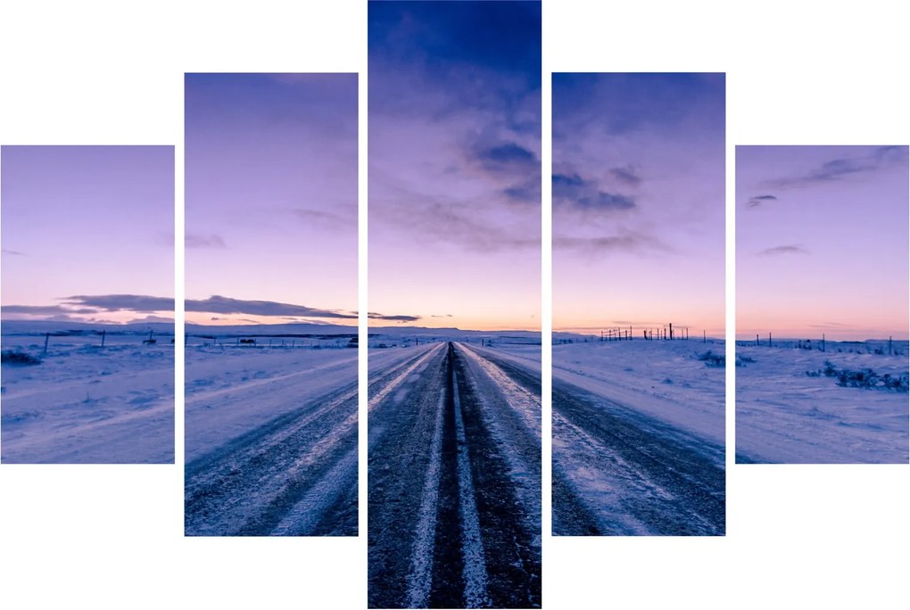 Tablou - autostrada iarna (150x105 cm)