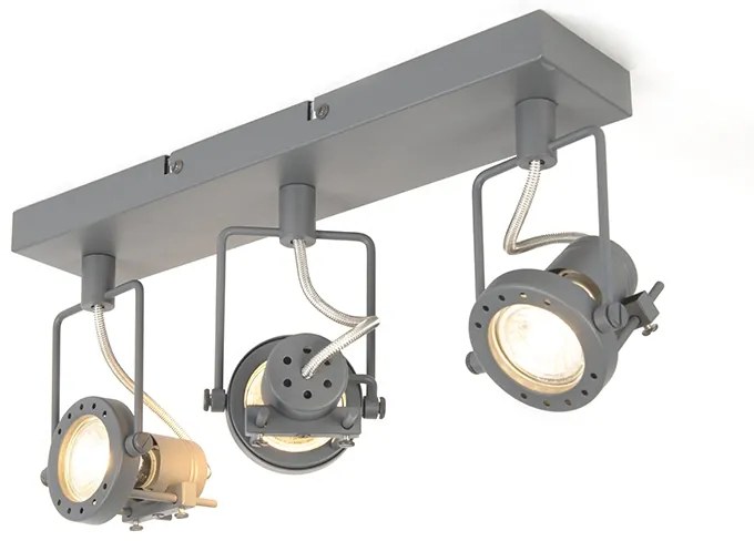Spotlight industrial antracit 3 lumini rotativ și înclinabil - Suplux
