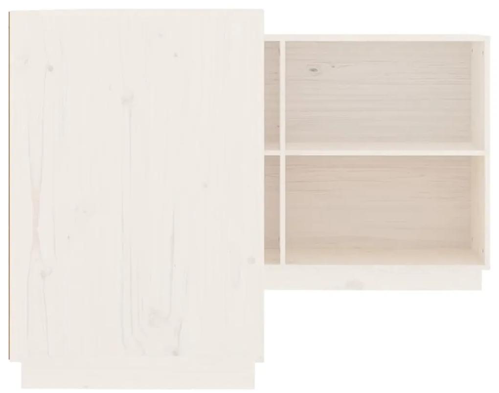 Birou, alb, 110x50x75 cm, lemn masiv de pin Alb