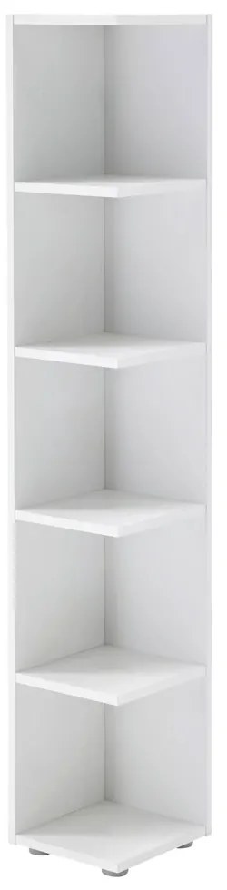 Etajera de colt 24x25x142 cm PAL Alb