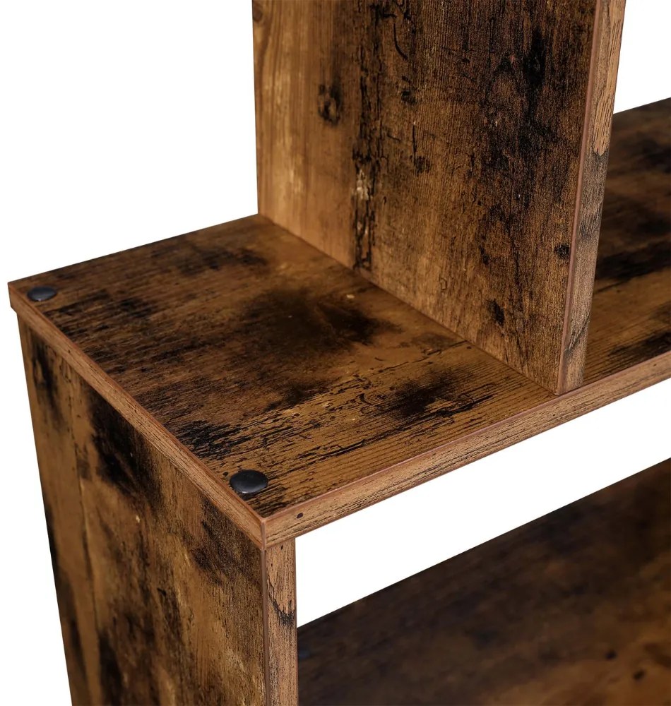 Vasagle Raft/etajeră pentru cărți PRESTON, 70x24x190,5cm, maro