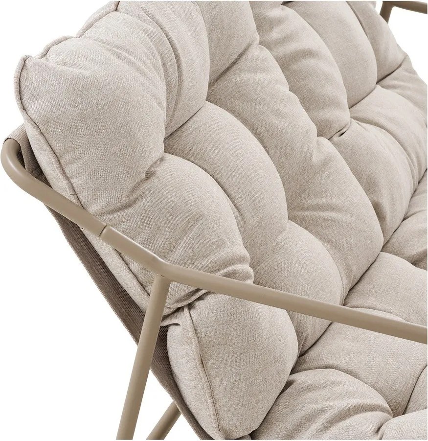 Set mobilier de grădină bej tapițat pentru 4 persoane Nilo – House Nordic