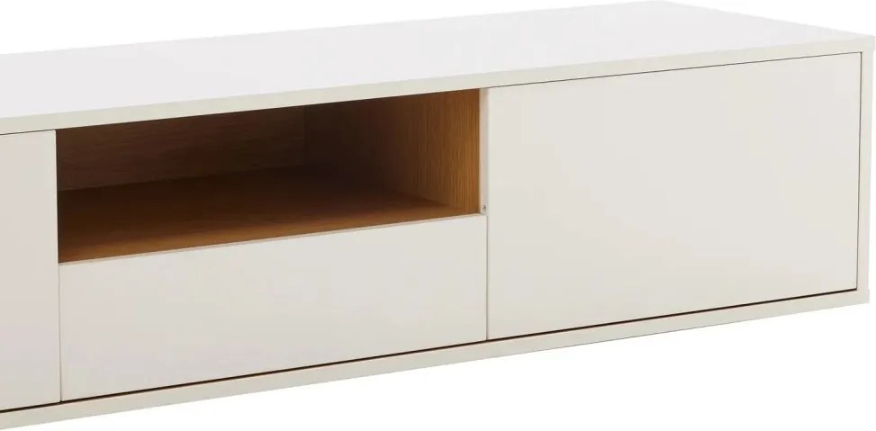 Comoda TV suspendata LOFT 200cm alb/ natur