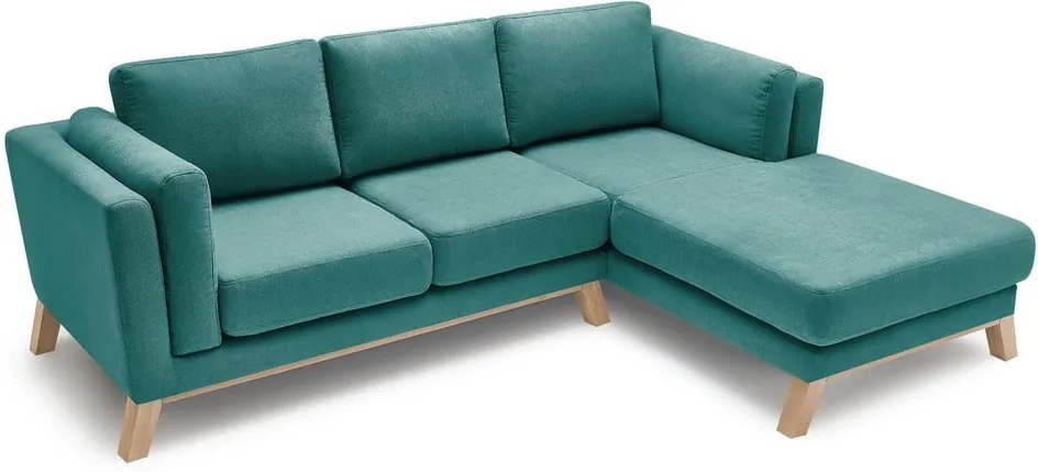 Canapea cu șezlong pe partea dreaptă Bobochic Paris Seattle, turcoaz