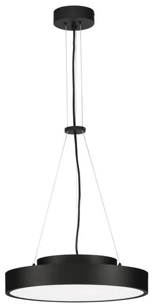 Lustra LED suspendata design circular PERFECT 40cm negru CCT Dimmable