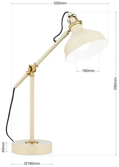 Lampă de masă Orion LA 4-1222/1 SCHILLER 1xE27/40W/230V crem/bronz
