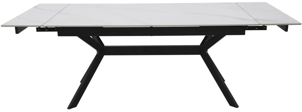 Masa extensibila Imperia alb/negru L160-220xl90