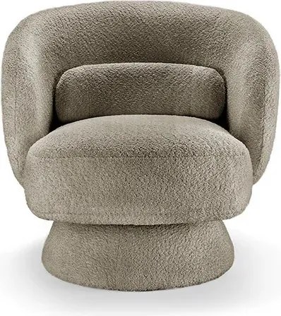 Fotoliu pivotant tesatura boucle taupe BOSSA NOVA