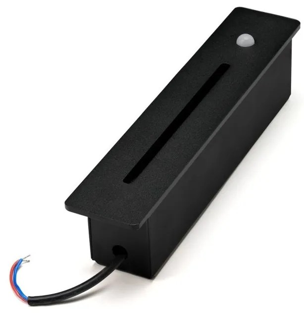 Spot LED incastrabil scari exterior cu senzor de miscare IP54 ERIN negru