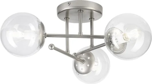 Lustră aplicată MALENA 3xE14/5W/230V crom mat/sticlă clară