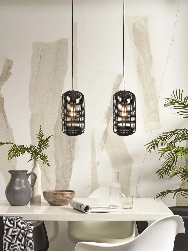 Lustra/Pendul eco din ratan Tanami tube L, bl