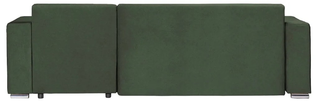 Coltar Extensibil 3 locuri Armando, cu ladă de depozitare, Verde - Gri, 240 x 147 x 85 cm