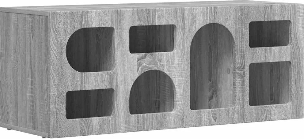 vidaXL Cabinet TV Gri Sonoma 100 x 35 x 40 cm Lemn compozit