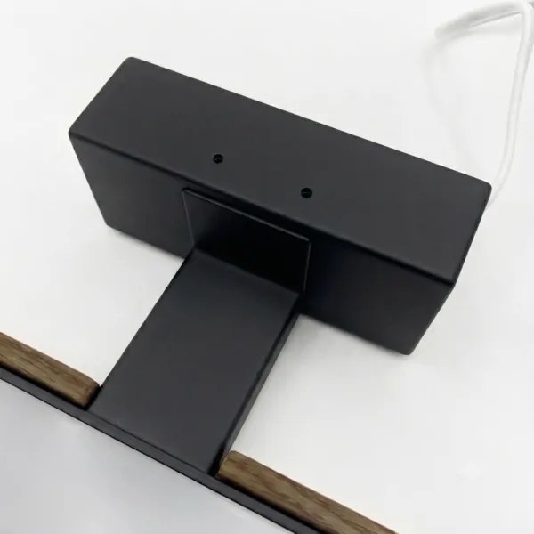Brilagi -LED Iluminare pentru oglindă de baie 3 în 1 WOODY MIRROR LED/12W/230V IP44 negru/stejar nuc