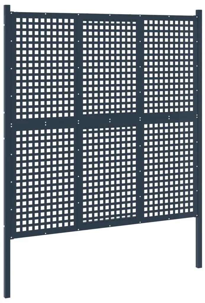 Gard de gradina, antracit, 177x225 cm, otel 1, 177 x 225 cm