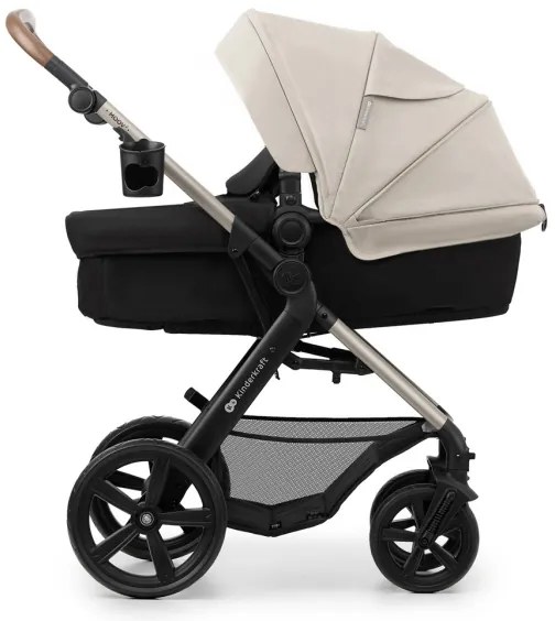 Cărucior de copii combinat 3 în 1 KINDERKRAFT MOOV 2 Moonlight grey + scaun auto MINK PRO