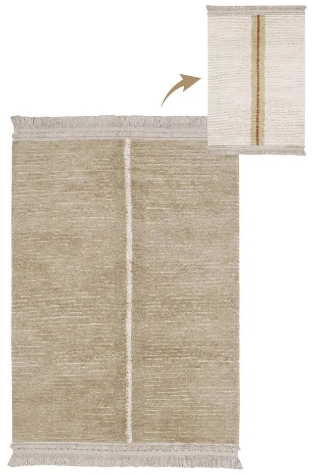 Covor bej din bumbac 140x200 cm Duetto Sage – Lorena Canals