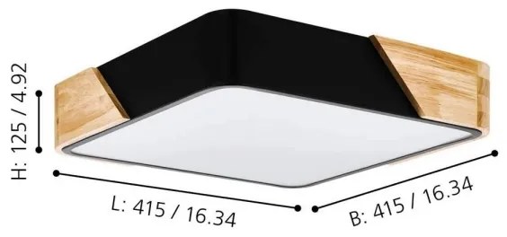 Eglo 99389 - Plafonieră GRIMALDINO 2xE27/28W/230V