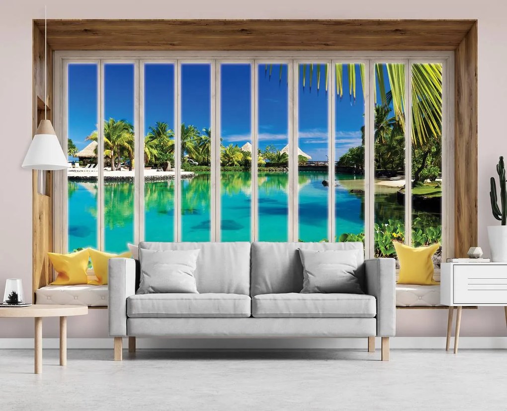 Fototapet - Geam din Havai (152,5x104 cm)