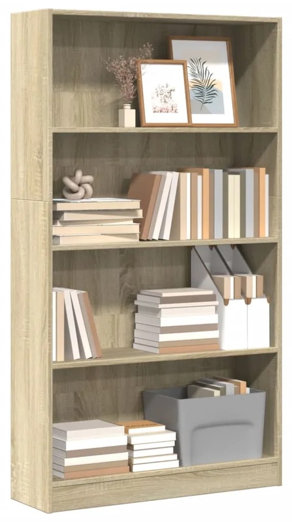 vidaXL Bibliotecă, stejar sonoma, 80x24x143 cm, lemn prelucrat