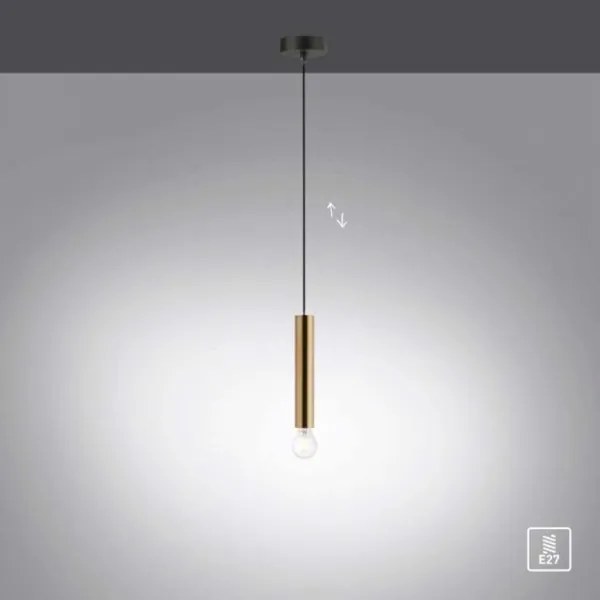 Lustră pe cablu BRUNA 1xE27/60W/230V alamă Leuchten Direkt 15617-60