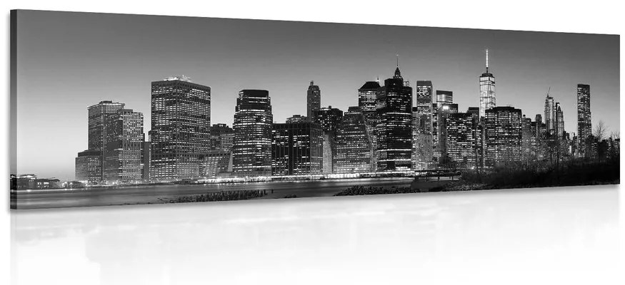Tablou centrul New Yorkului alb-negru