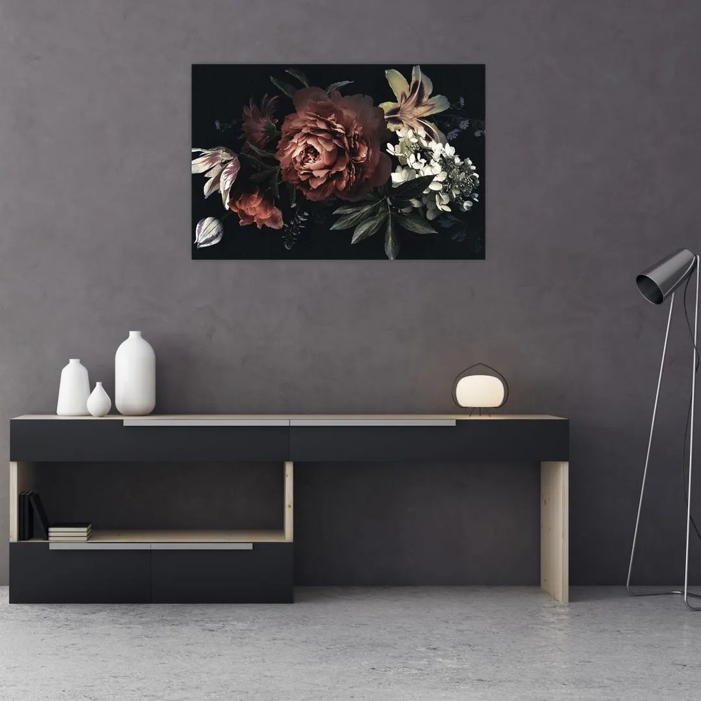 Tablou - Flori întunecate (90x60 cm)