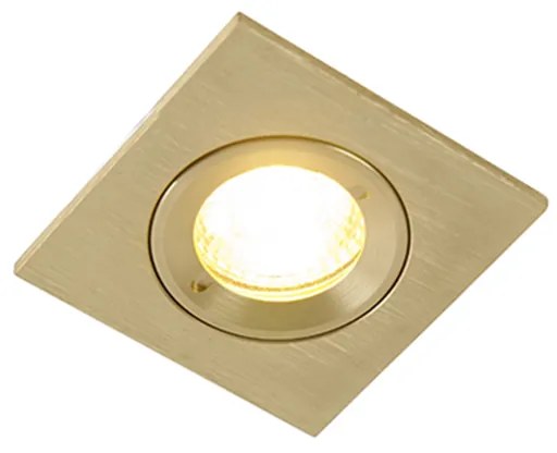 Spot modern îngropat auriu pătrat IP44 - Xena