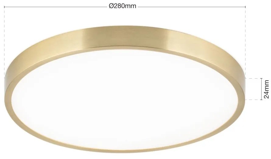 Plafoniera LED design slim BULLY D-28cm alama antique