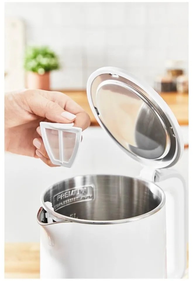 Cană electrică fierbător alb 1,5 l Sense KO693110 – Tefal