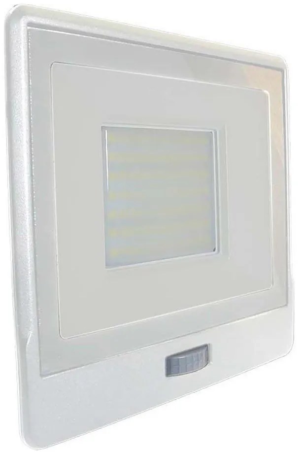 Proiector LED cu senzor LED/50W/230V 4000K IP65 alb