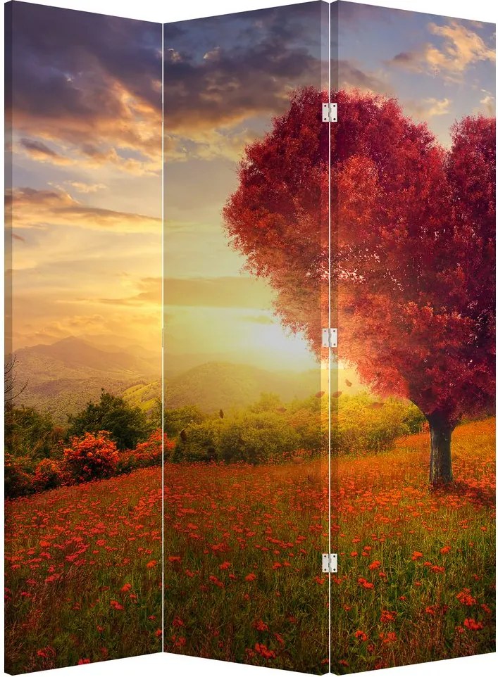 Paravan - Copaci în forma de inimă (126x170 cm)