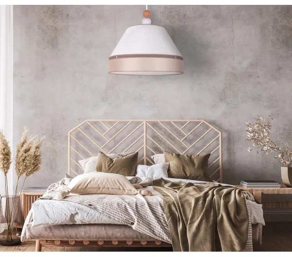 Duolla - Lustră pe cablu AVIGNON 1xE27/15W/230V d. 60 cm albă/bej