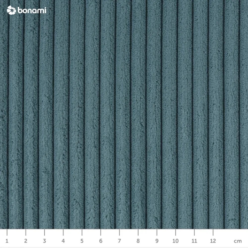 Canapea turcoaz extensibilă cu tapițerie din catifea reiată 218 cm Tori – Bonami Selection