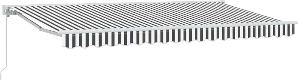 vidaXL Cadru de copertină Manual Antracit și Alb 400 x 200 cm