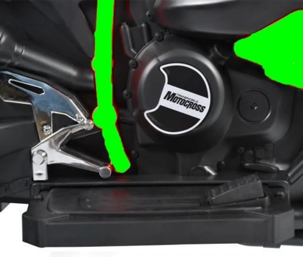 Motocicleta Electrica cu Acumulator Pentru Copii NOVOKIDS™ Ninja Premium Motocross, Viteza din maner, 3-8 ani, Max 30 kg, Cu Melodii si Lumini LED,