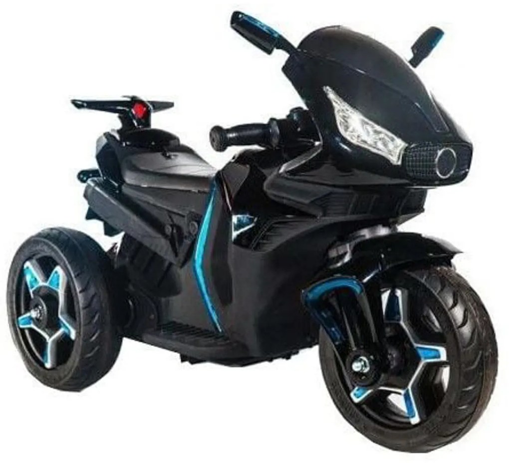 Motocicleta Electrica cu Acumulator Pentru Copii NOVOKIDS™ Shadow Motor, 2-6 ani, max 40 kg, Cu Sunete si Lumini LED, Trotineta Electrica, 3 Roti,