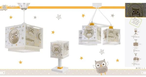 Dalber D-63392 - Lustră copii GOOD NIGHT 1xE27/60W/230V