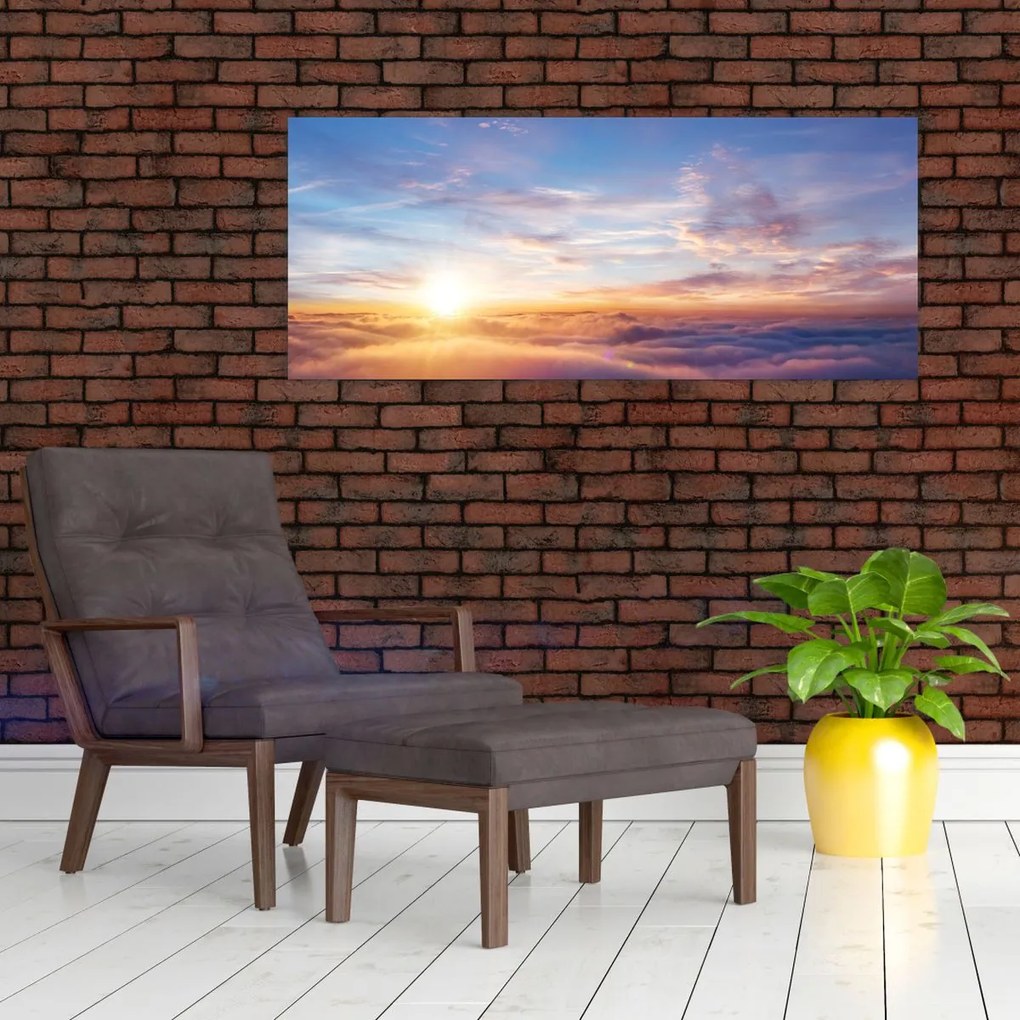 Tablou - Apus de soare deasupra norilor (120x50 cm)