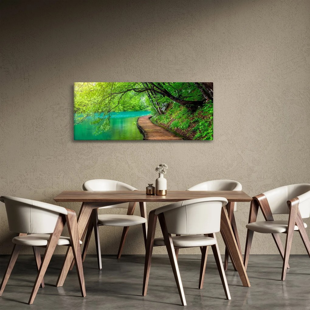 Tablou - Lacurile Plitvice (120x50 cm)