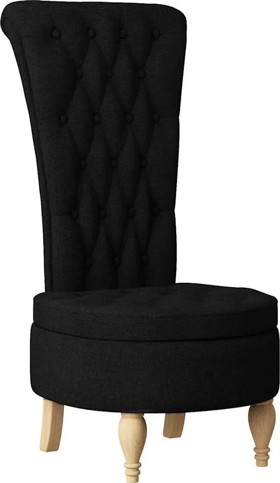 vidaXL Fotoliu slipper Negru 56,5 x 70 x 110 cm țesătură